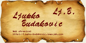 Ljupko Budaković vizit kartica